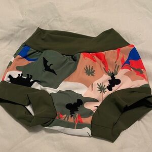 Kids Adventure Print Shorts - Green and Multicolor